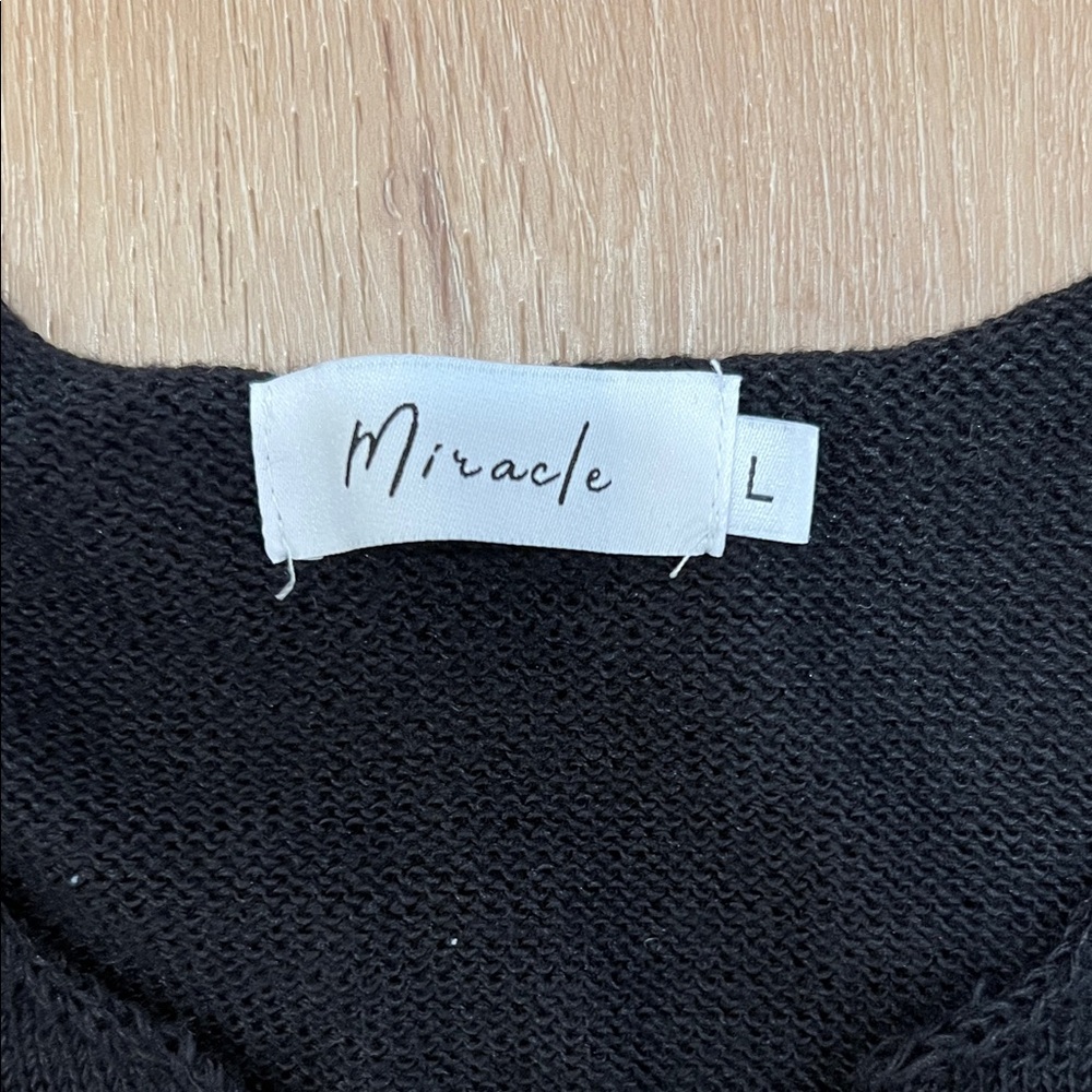 Black Sweater with 'Champagne Please' Text - Picture 2 of 4